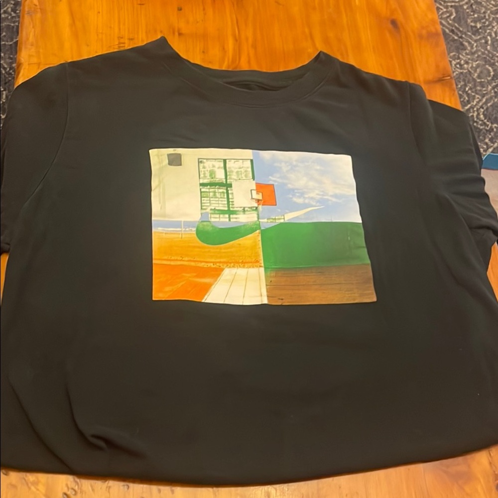 Black T-Shirt with Graphic Print
